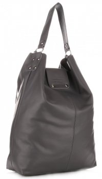 Bőr táska shopper bag Vera Pelle szürke 3292