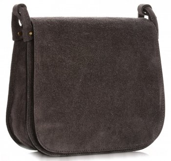 Bőr táska levéltáska Genuine Leather szürke 0003