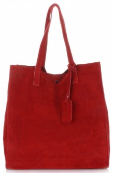 Bőr táska shopper bag Vittoria Gotti piros V205454