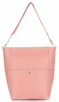 Bőr táska shopper bag Genuine Leather rózsaszín K26