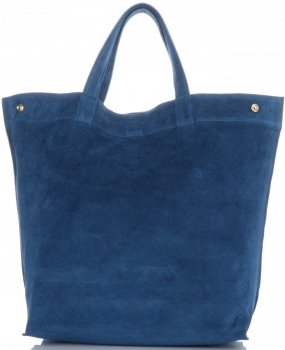 Bőr táska shopper bag Vera Pelle tengerkék A19