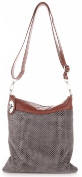 Bőr táska levéltáska Genuine Leather grafit 14