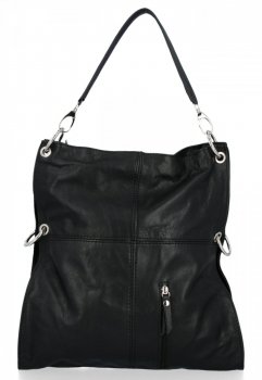 Bőr táska shopper bag Vera Pelle fekete 25