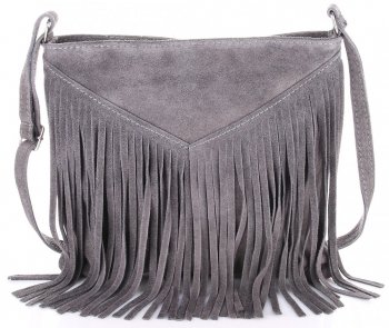 Bőr táska levéltáska Genuine Leather szürke 221