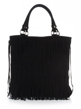 Bőr táska univerzális Genuine Leather fekete 60499