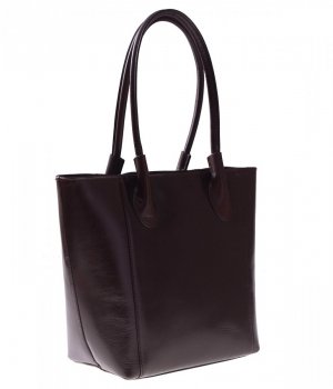 Bőr táska univerzális Genuine Leather csokoládé 9A