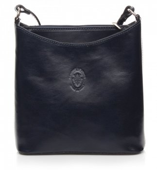 Bőr táska levéltáska Genuine Leather tengerkék 6001