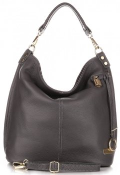 Bőr táska shopper bag Vittoria Gotti szürke V8047