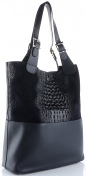 Bőr táska shopper bag Genuine Leather tengerkék 216
