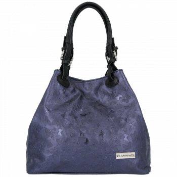 Bőr táska shopper bag Vittoria Gotti tengerkék V2053