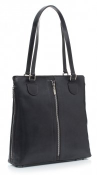 Bőr táska klasszikus Genuine Leather szürke J6088