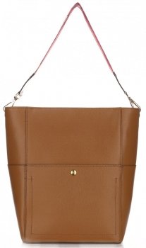 Bőr táska shopper bag Genuine Leather barna K26