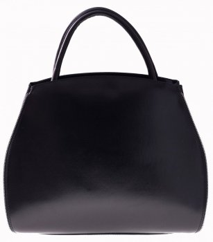 Bőr táska kuffer Genuine Leather fekete 956
