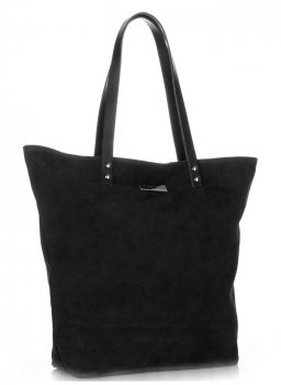 Bőr táska shopper bag Vittoria Gotti fekete V915
