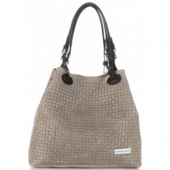 Bőr táska shopper bag Vittoria Gotti földszínű V80047