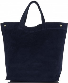 Bőr táska shopper bag Vera Pelle tengerkék A19