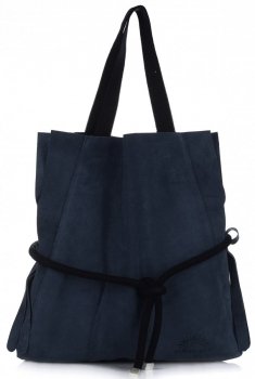 Bőr táska shopper bag Vittoria Gotti tengerkék V26A
