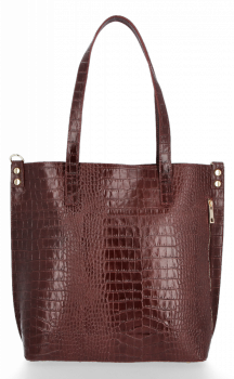 Bőr táska shopper bag Vittoria Gotti bordó VG803