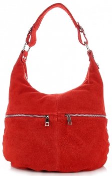 Bőr táska univerzális Genuine Leather piros 8309