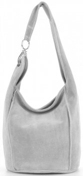 Bőr táska shopper bag Vittoria Gotti világosszürke V688550