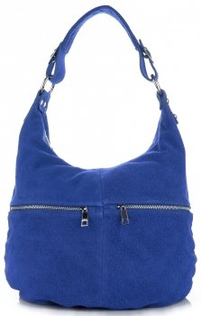 Bőr táska univerzális Genuine Leather búzavirágkék 8309