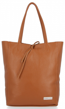 Bőr táska shopper bag Vittoria Gotti vörös V21E