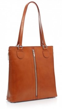 Bőr táska klasszikus Genuine Leather vörös J6088