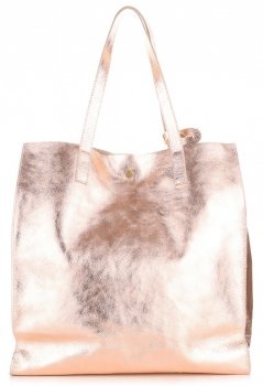 Bőr táska shopper bag Vera Pelle bézs 205454
