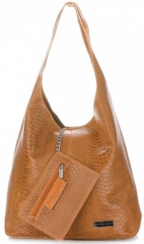 Bőr táska shopper bag Vittoria Gotti vörös V8804