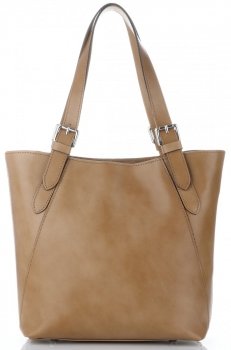 Bőr táska univerzális Genuine Leather sötét bézs 941