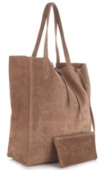 Bőr táska shopper bag Vera Pelle földszínű 601