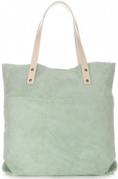 Bőr táska shopper bag Vittoria Gotti menta V8267