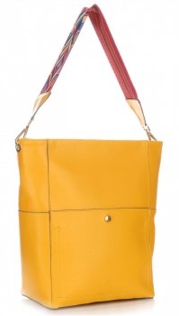 Bőr táska shopper bag Genuine Leather sárga K26