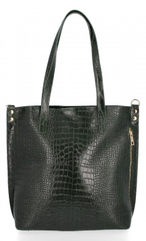 Bőr táska shopper bag Vittoria Gotti palackzöld VG803