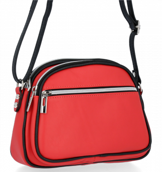 Bőr táska levéltáska Genuine Leather málna 5100