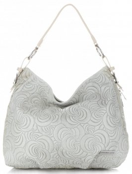 Bőr táska shopper bag Vittoria Gotti bézs V80013