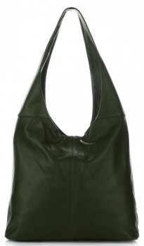 Bőr táska shopper bag Vittoria Gotti palackzöld V3L