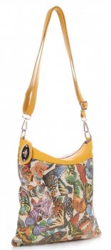 Bőr táska levéltáska Genuine Leather sárga 14