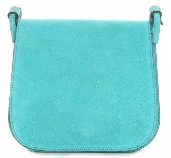Bőr táska levéltáska Genuine Leather türkizkék 0003