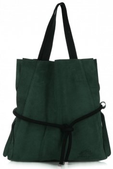Bőr táska shopper bag Vittoria Gotti palackzöld V26A
