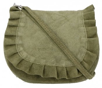 Bőr táska levéltáska Vittoria Gotti khaki V5998