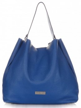 Bőr táska shopper bag Vittoria Gotti kobalt V230