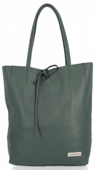 Bőr táska shopper bag Vittoria Gotti palackzöld V21E