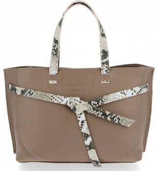 Bőr táska shopper bag Vittoria Gotti földszínű V5635