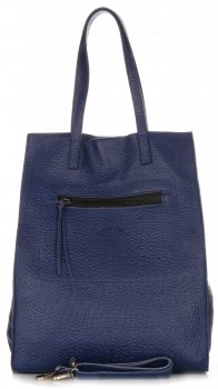 Bőr táska shopper bag Vittoria Gotti tengerkék V8622
