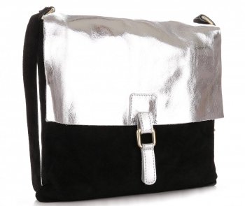 Bőr táska levéltáska Genuine Leather fekete 50724