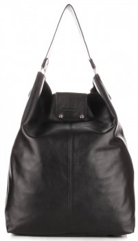 Bőr táska shopper bag Vera Pelle fekete 3292