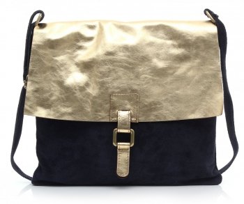 Bőr táska levéltáska Genuine Leather tengerkék 50723