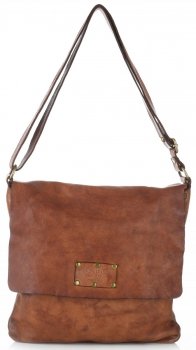 Bőr táska levéltáska Genuine Leather barna L5127