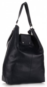 Bőr táska shopper bag Vera Pelle tengerkék 3292